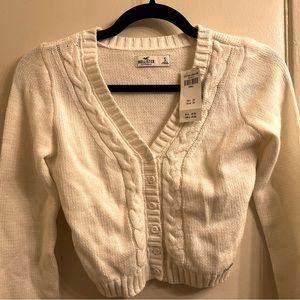 NWT White Cardigan Sweater
